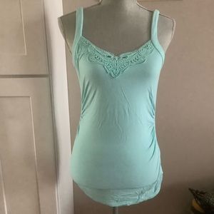 White House black market light blue camisole size XS stretch ruched sides